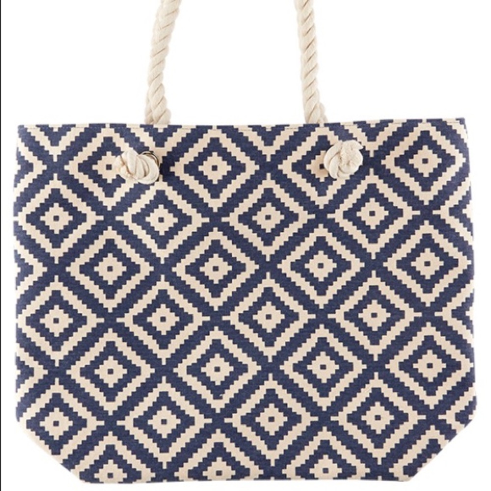 Summer & Rose Navy Diamond Tote